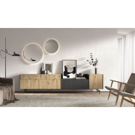 Mueble de TV moderno de comedor Kazzano colección New Royal 01