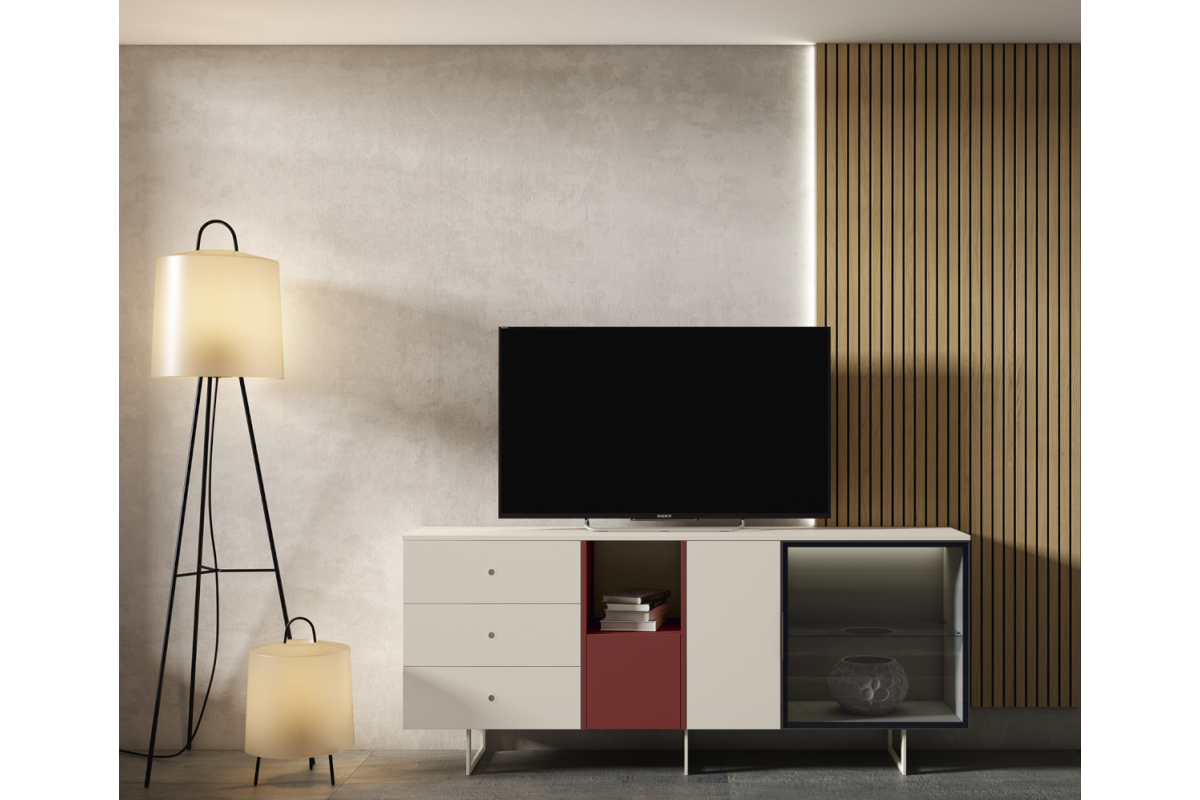 Mueble de TV moderno comedor Bocubi Mobiliario colección Ilusion Brave 06