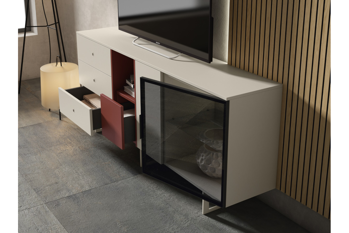 Mueble de TV moderno comedor Bocubi Mobiliario colección Ilusion Brave 06