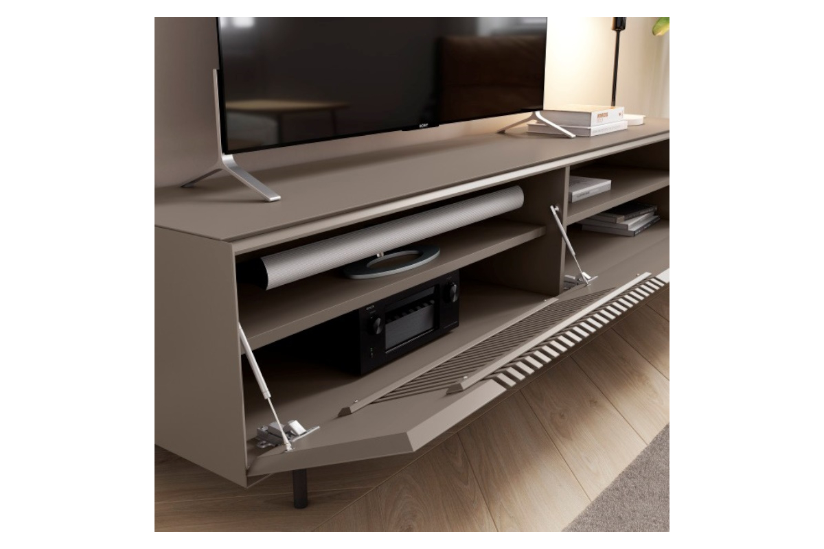 Detalle mueble de TV moderno de salón A. Brito mobiliario colección Ideas 705B