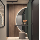 Mueble recibidor moderno con panel de franja con espejo Kazzano New Royal 208