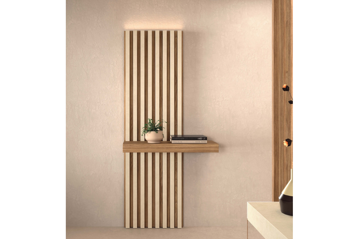 Mueble recibidor moderno con panel alistonado Kazzano New Royal 230
