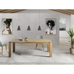 Mesa de comedor extensible con diseño moderno modelo Armonia de Indesan