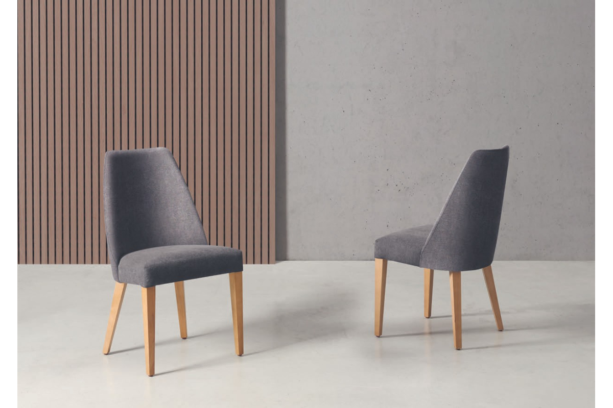 Silla tapizada moderna de comedor modelo Aitana de Funcional Mobiliario Altair