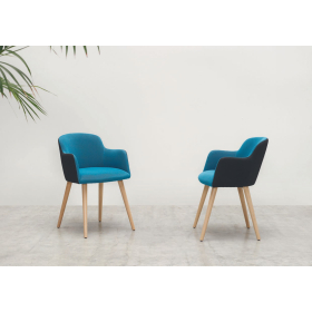 Sillón tapizado moderno de comedor modelo Danubio de Funcional Mobiliario Altair