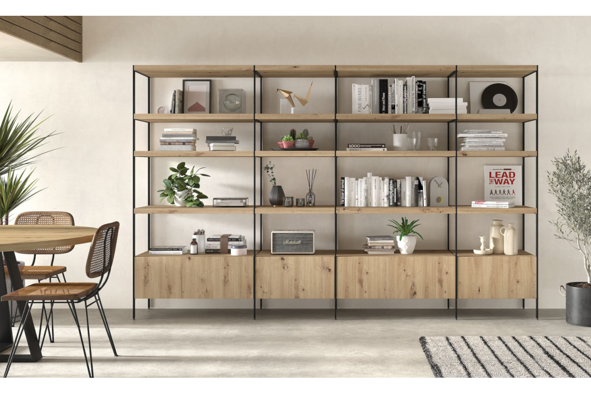 Mueble librería o estantería moderna de Kazzano colección New Royal 103