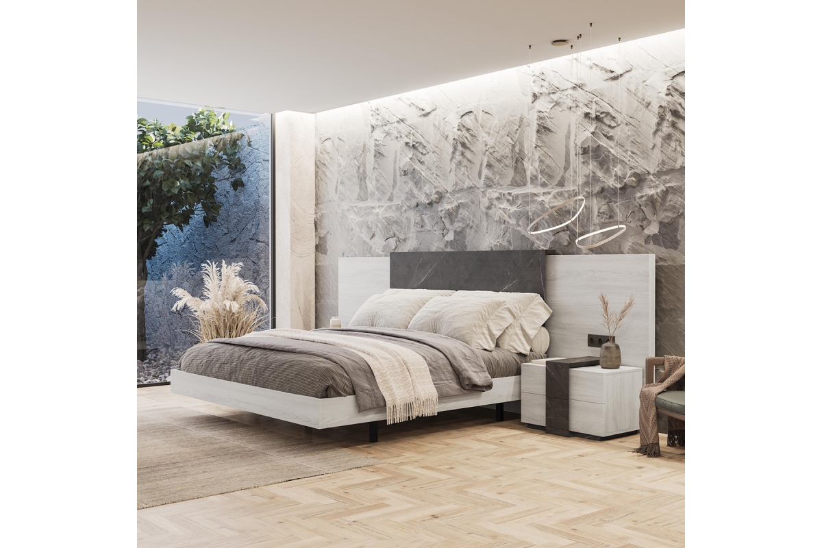 Dormitorio de matrimonio moderno de Franco Furniture BD01