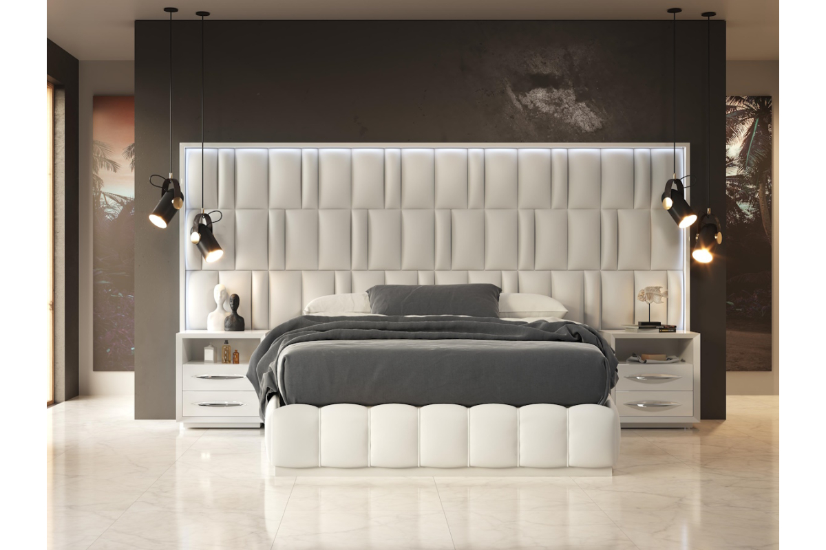 Dormitorio de matrimonio con diseño moderno de Franco Furniture BD14