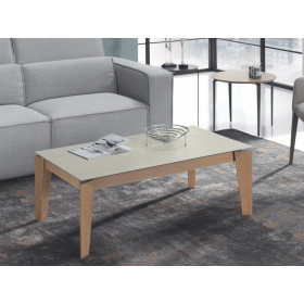 Mesa de centro elevable tapa porcelánico modelo Geo de Indesan