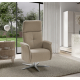 Sillón giratorio moderno de relax apertura manual o eléctrica modelo Kely con diseño minimalista de Mopal Tapizados