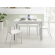 Mesa de cocina extensible moderna tapa de cristal modelo Atenas de Velasco