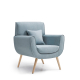 Sillón butaca con diseño moderno modelo Bimba de Reyes Ordoñez