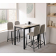Taburete de cocina tapizado con diseño moderno modelo Sira de Velasco