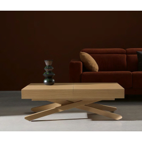 Mesa de centro elevable extensible moderna modelo Long Way diseño minimalista Pemi