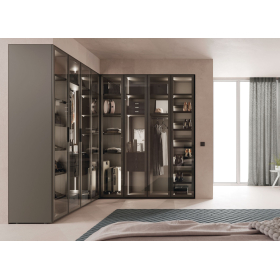 Armario de rincón con puertas batientes con diseño moderno de Lagrama adapta 08