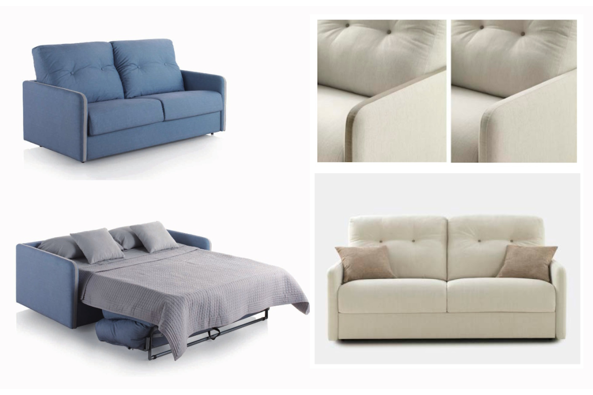 Sofá cama con diseño moderno modelo London con apertura italiana de Zarda