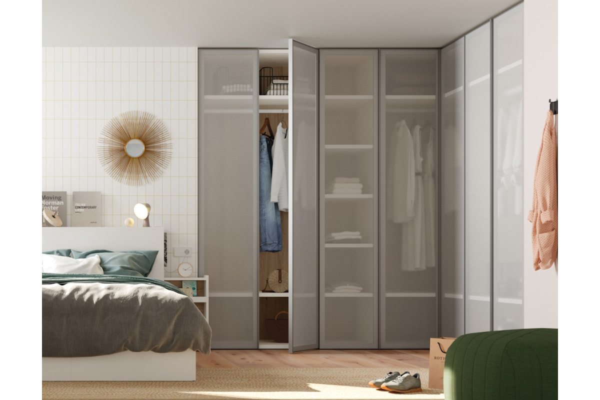 Armario de puertas batientes con estilo moderno de JJP modelo next 28