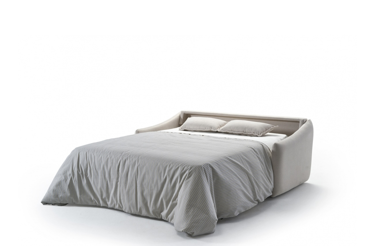 Sofá cama con diseño moderno modelo Tania con apertura italiana de Mopal